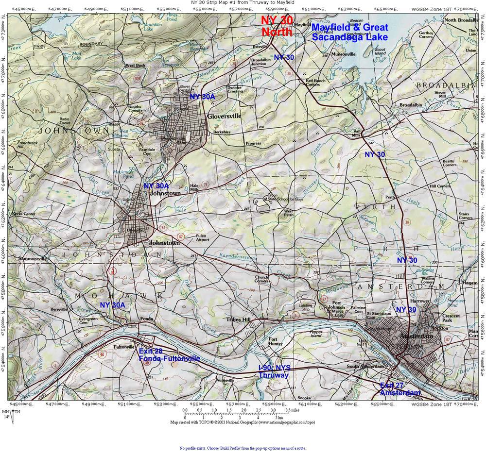 Road Map #1; from Thruway to Mayfield