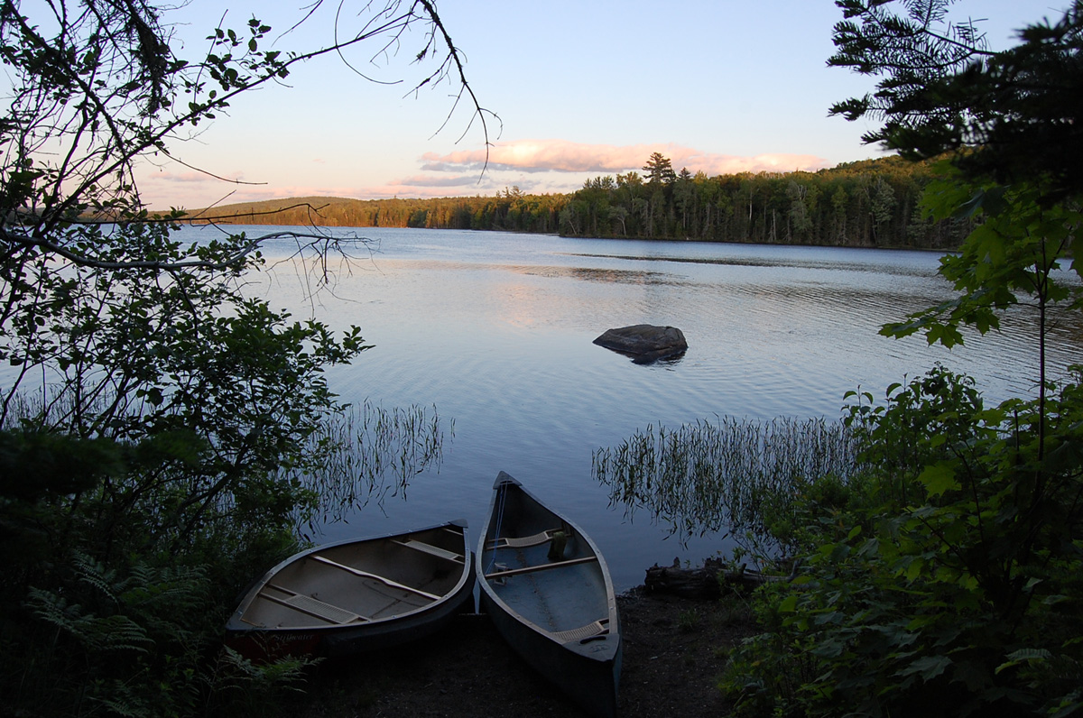 Canoes on Lake Durant