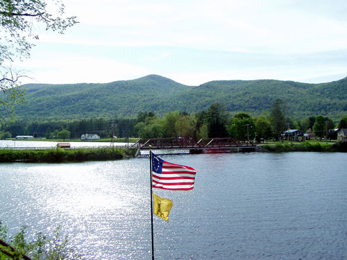 NY 30 Bridge over Lake Algoncquin looking SW